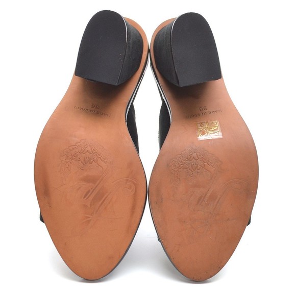 Free People See Ya There Black Suede Strap Sandals 36 - Picture 6 of 7